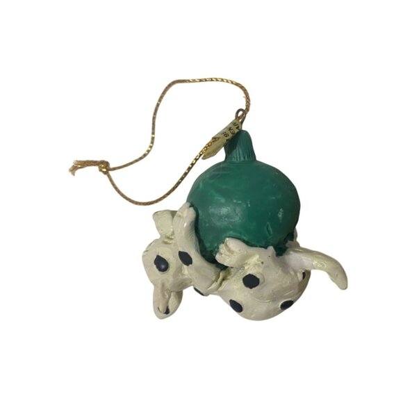 Dalmatian Puppy Christmas Ornament With Green Ball 2" - Picture 5 of 5